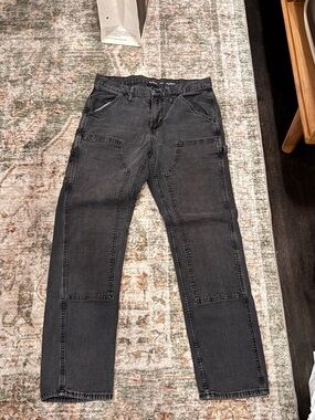 Old Navy Men's Charcoal Black Straight Utility Jeans
